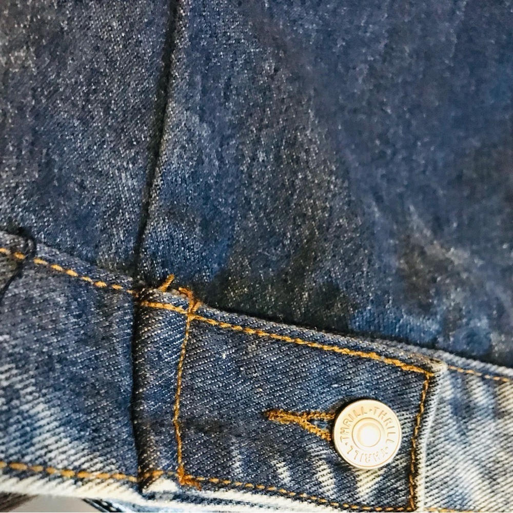 Thrill Jeans Super Torn Long Coat Size Small - Picture 9 of 9